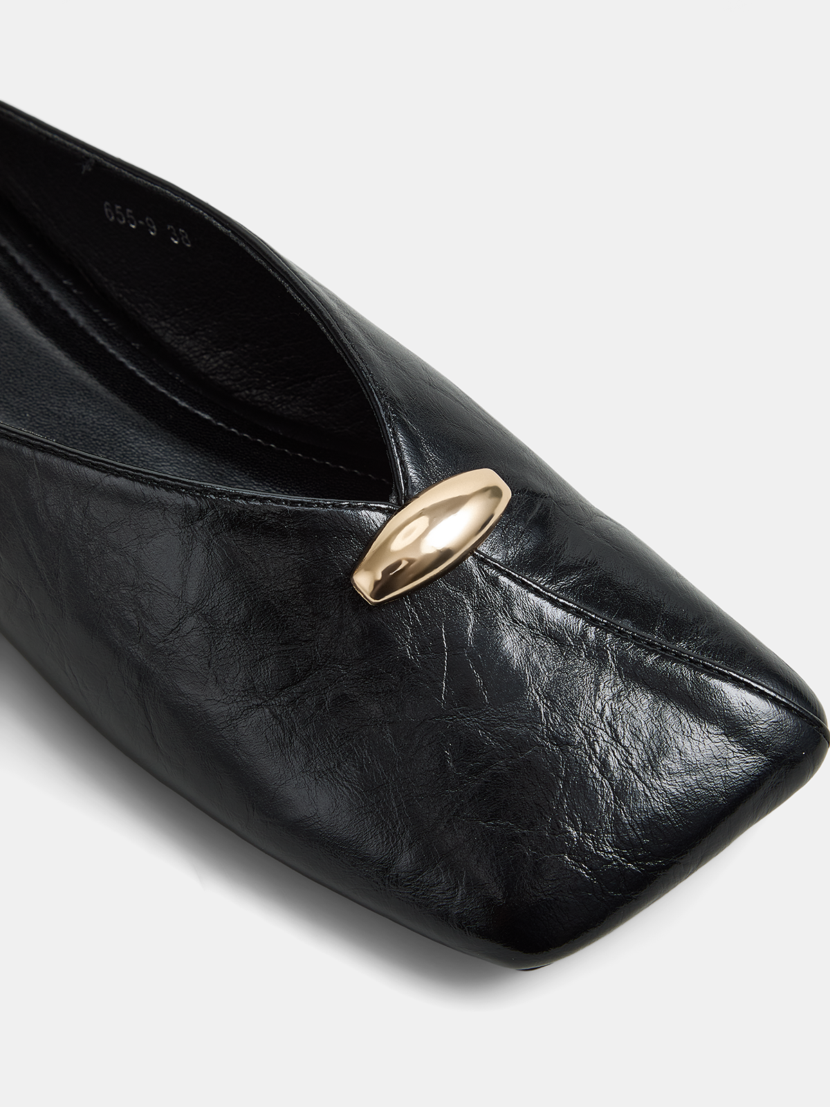 Square Toe Metal Decor Backless Mules for Women, Comfort Slip-On Style