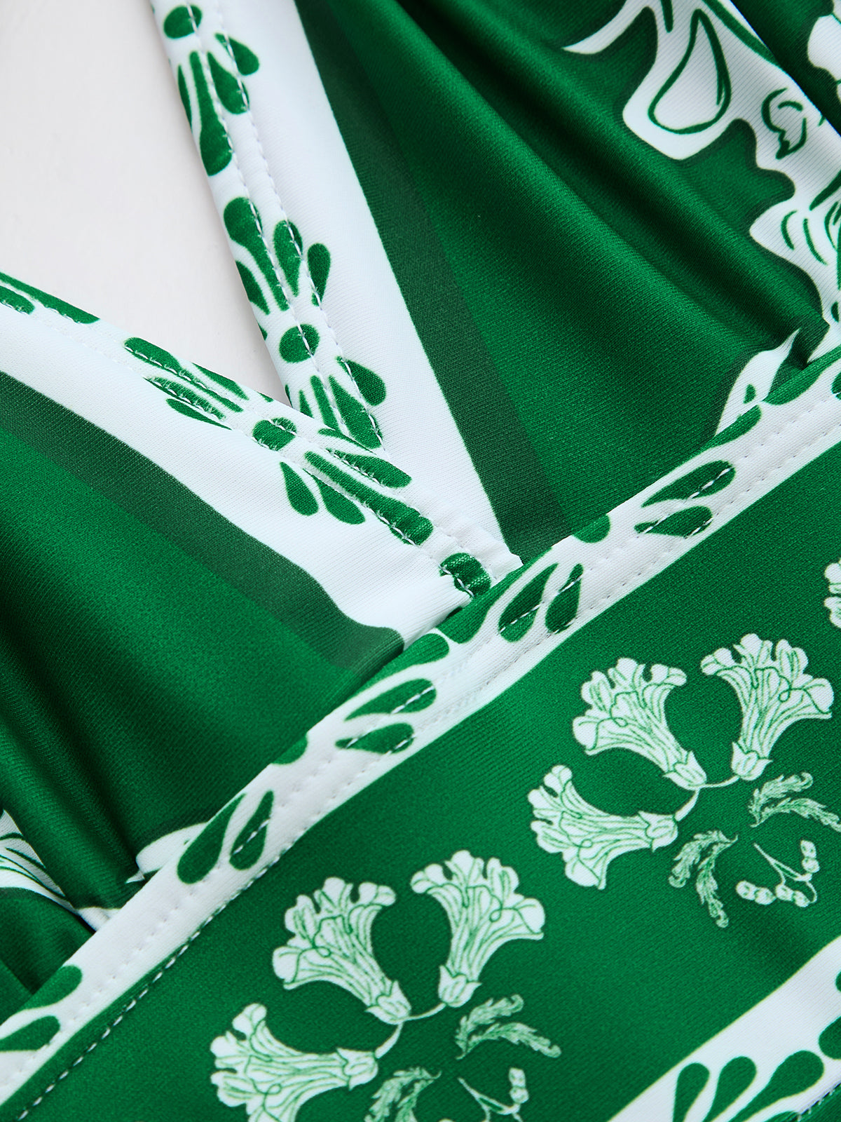 Botanical Print One Piece Swimsuit & Skirt Set for Women Summer Beachwear