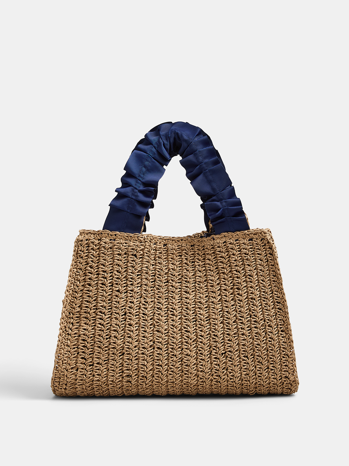 Pearl Decor Woven Straw Tote Bag Lightweight Summer Beach Handbag