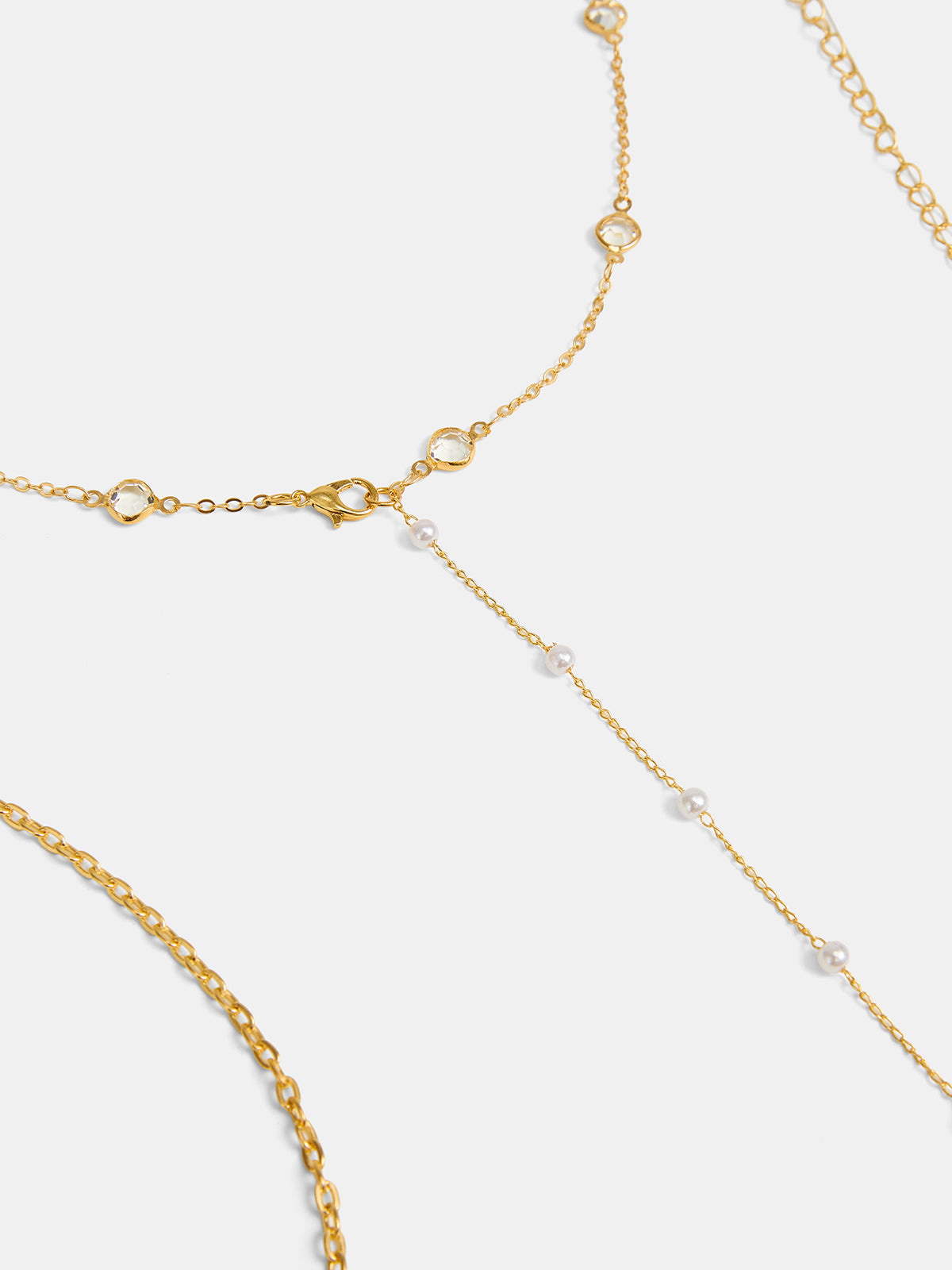 Pearl Station Lariat Backdrop Necklace Elegant Bridal Jewelry Accessory