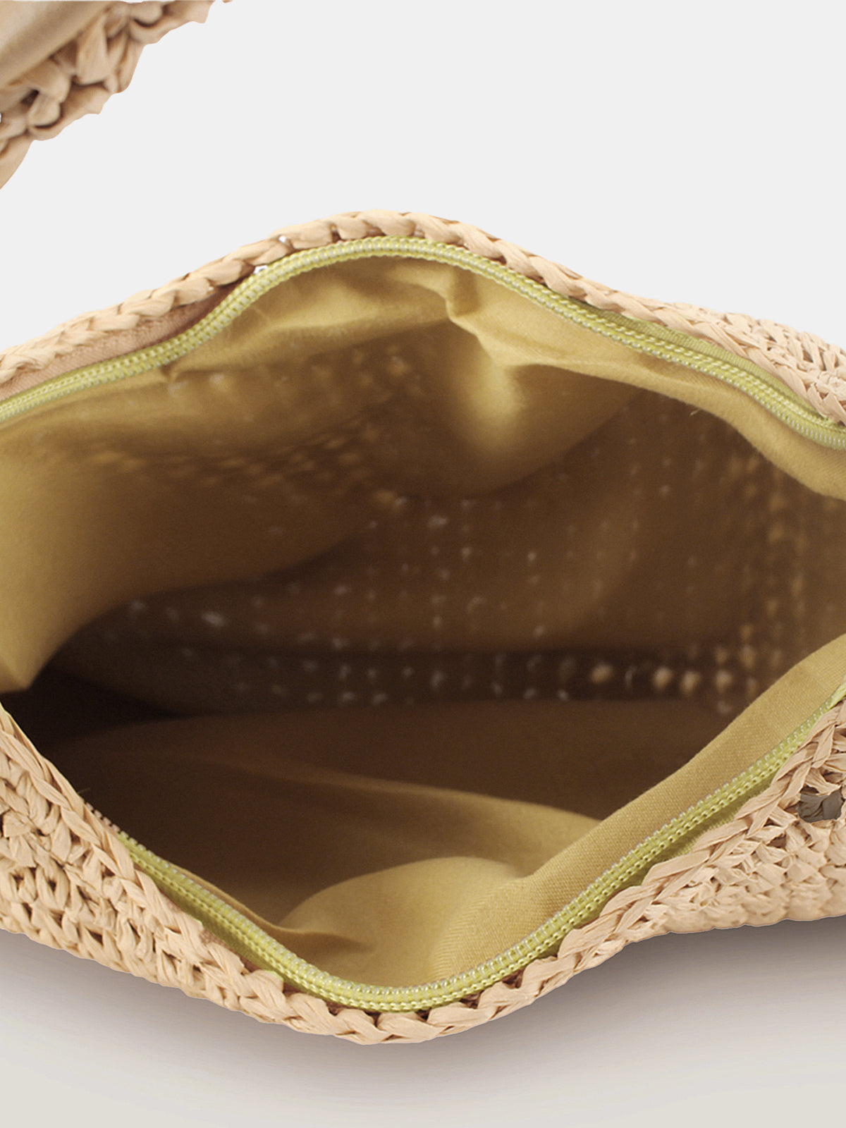 Knotted Handle Straw Hobo Shoulder Bag Lightweight Summer Beach Tote