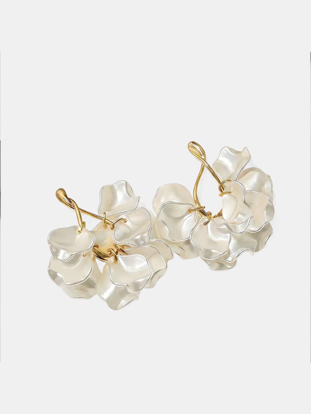 Floral Statement Drop Earrings, Elegant Bridal Wedding Jewelry