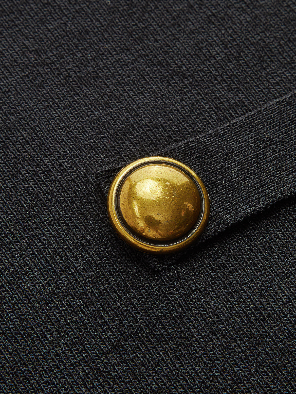 Metal Detail Napoleon Style Knit Vest with Elegant Button Accents