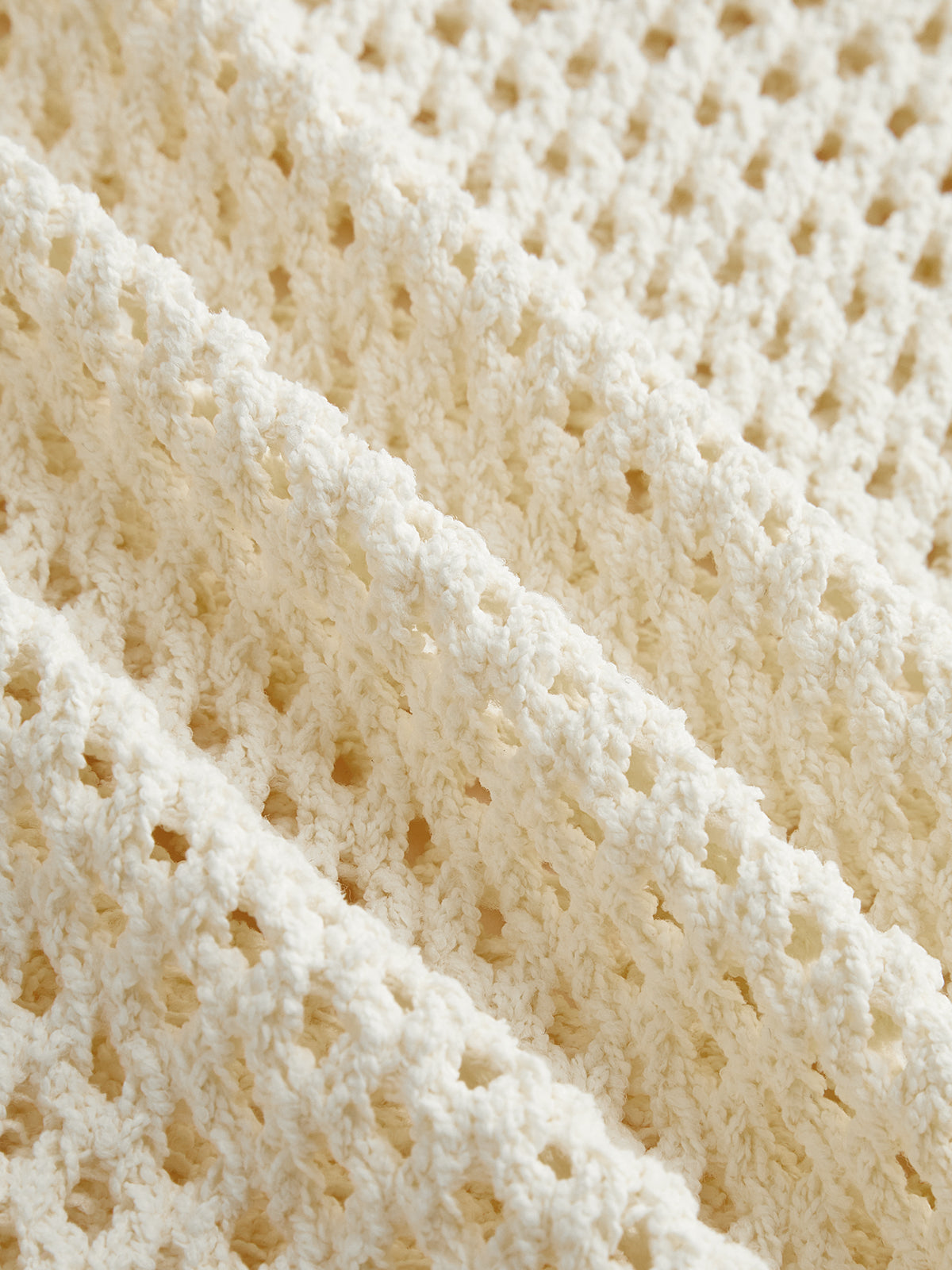 Hollow Crochet Cap Sleeve Knit Top Lightweight Summer Fashion