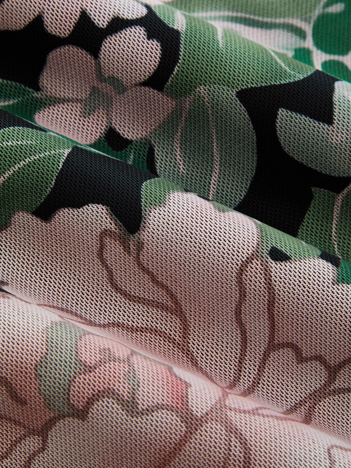 Floral Print Mandarin Collar Keyhole Dress with Puff Sleeves and Tie-Waist