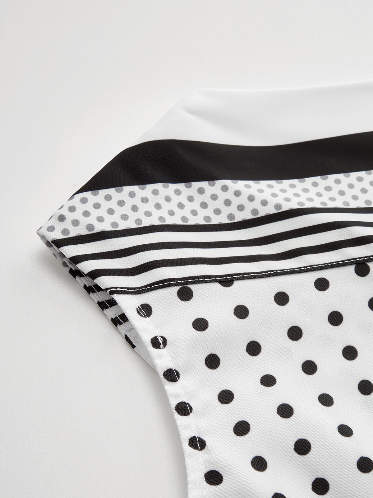Off Shoulder Polka Dot Knotted Satin Blouse for Women Casual Wear