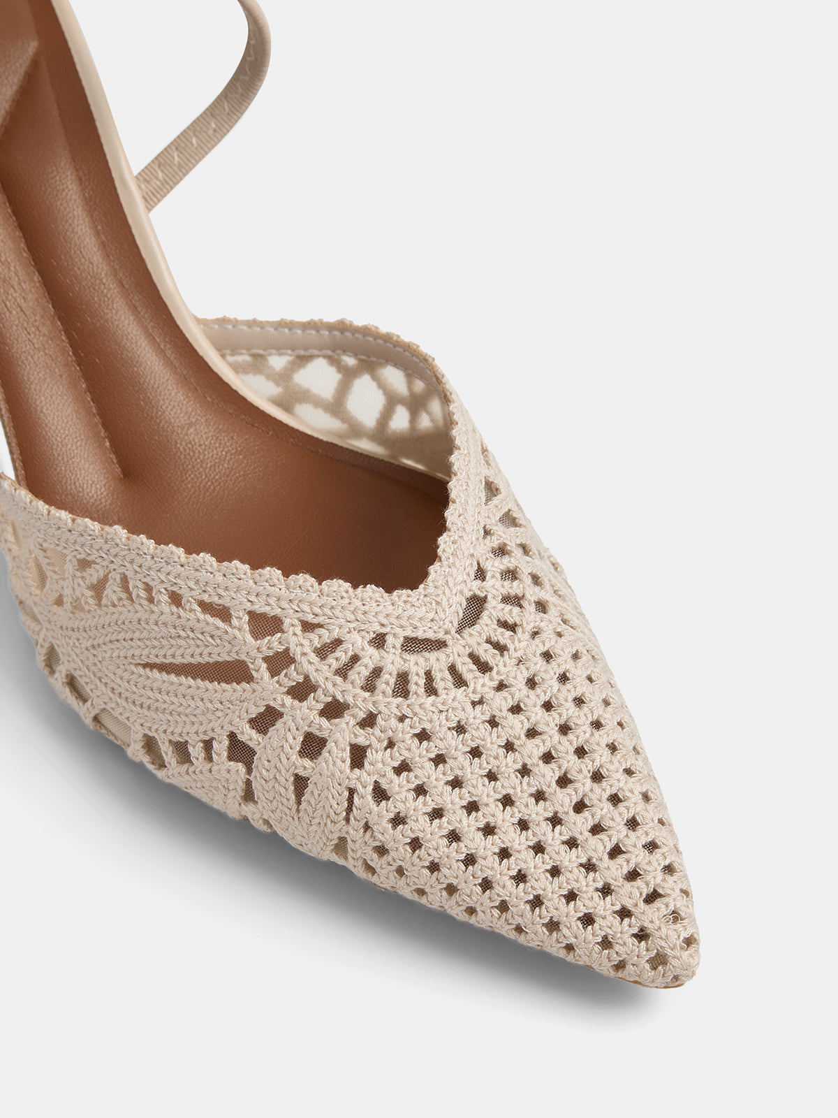 Crochet Pointed Toe Stiletto Heels for Elegant Occasions