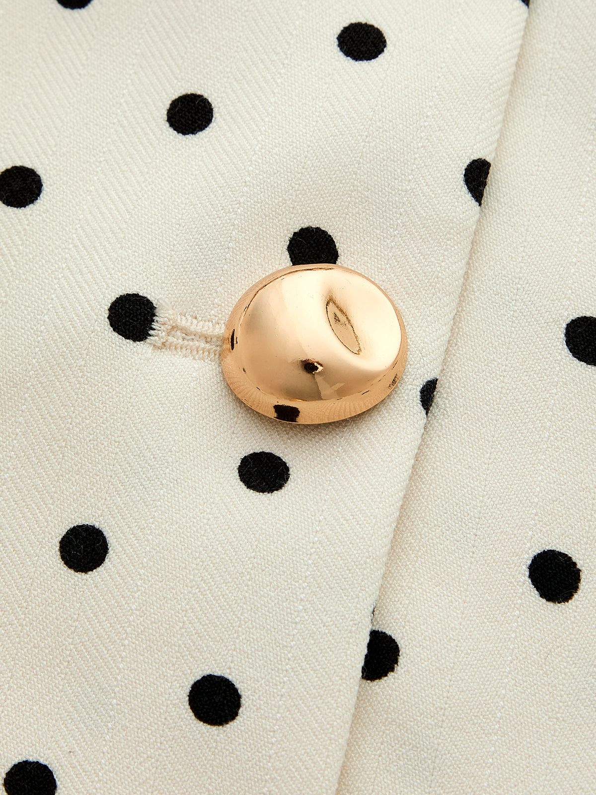 Polka Dot Folded Metal Button Vest Lightweight Fashion Statement