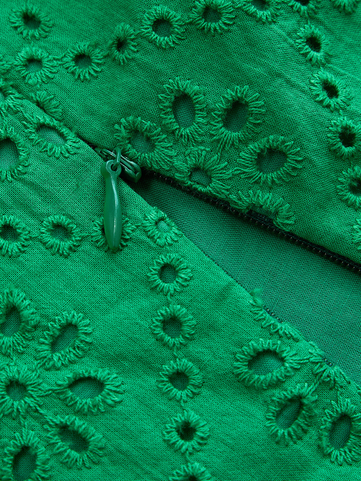 Eyelet Embroidered Top & Midi Skirt Set for Women Casual Wear