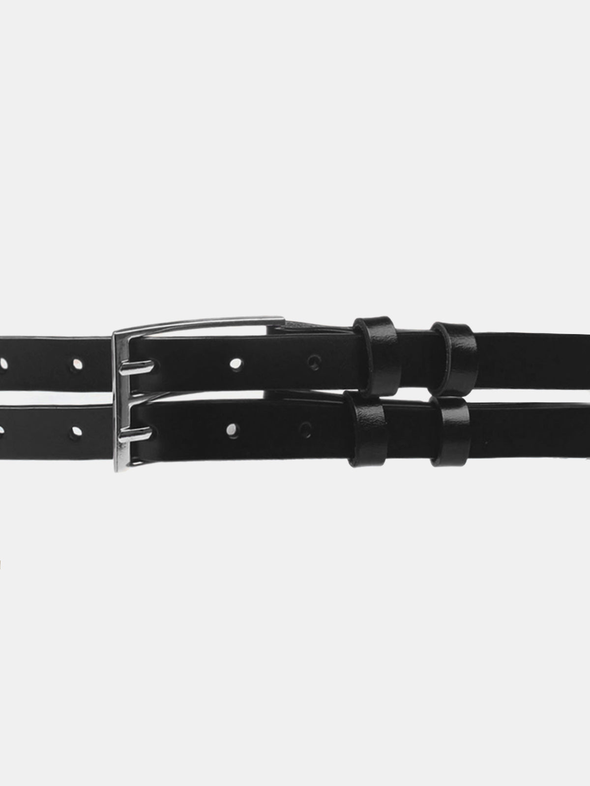 Double Buckle Leather Belt for Casual and Formal Wear