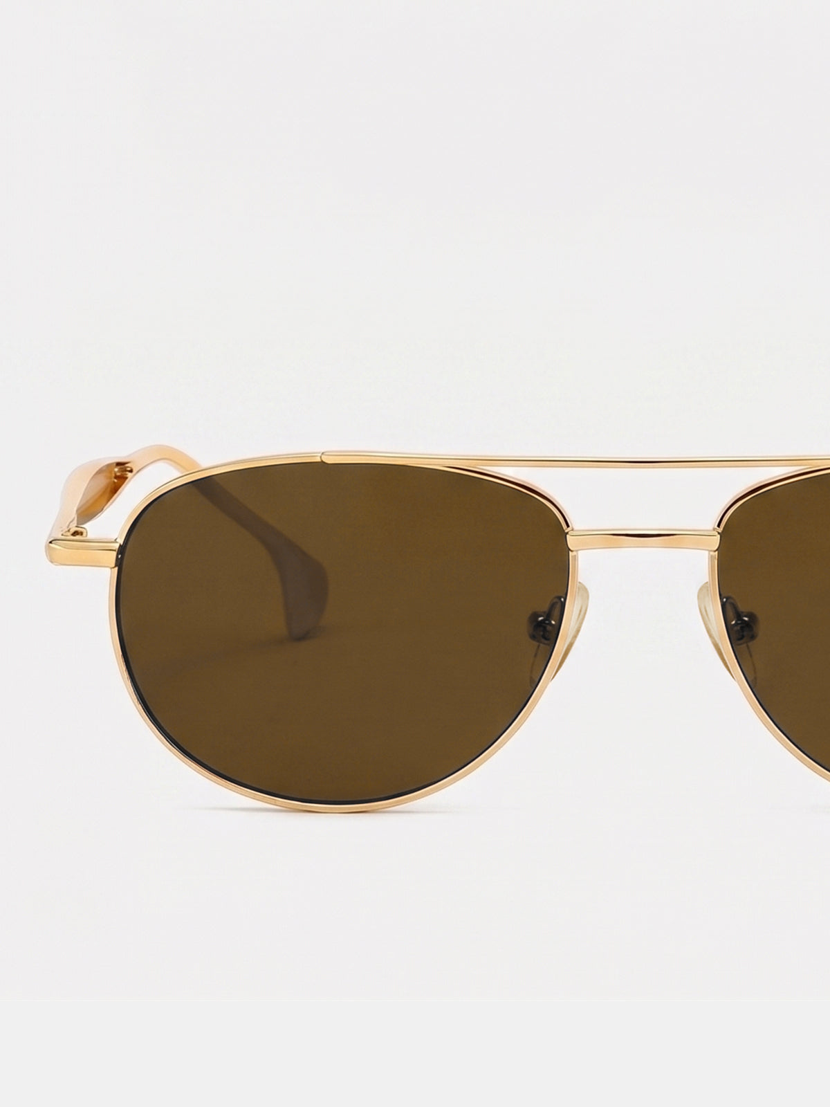 Metal Double Bridge Aviator Sunglasses for UV Protection