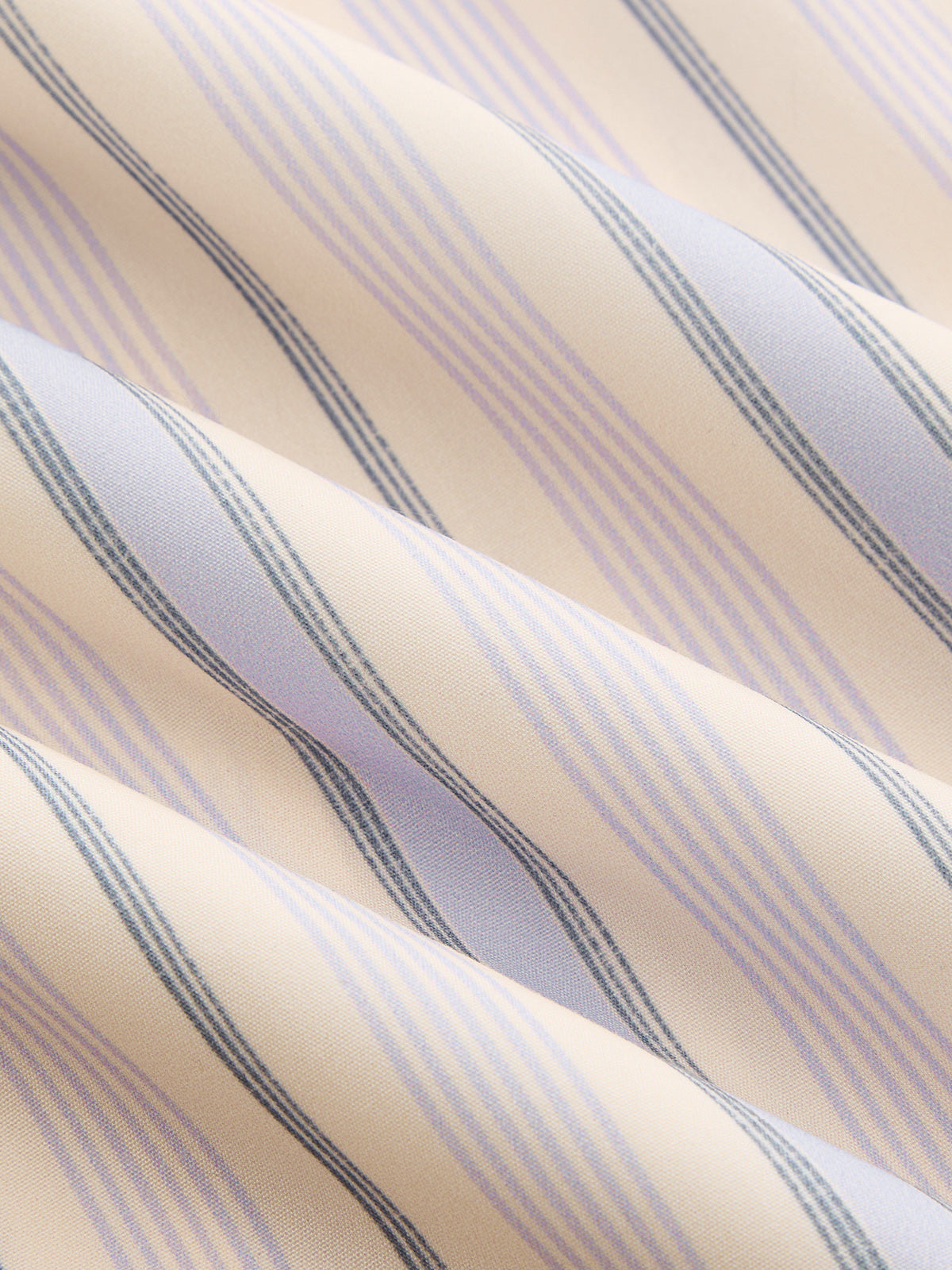 Striped Balloon Sleeve Button-Down Shirt Casual Office Wear