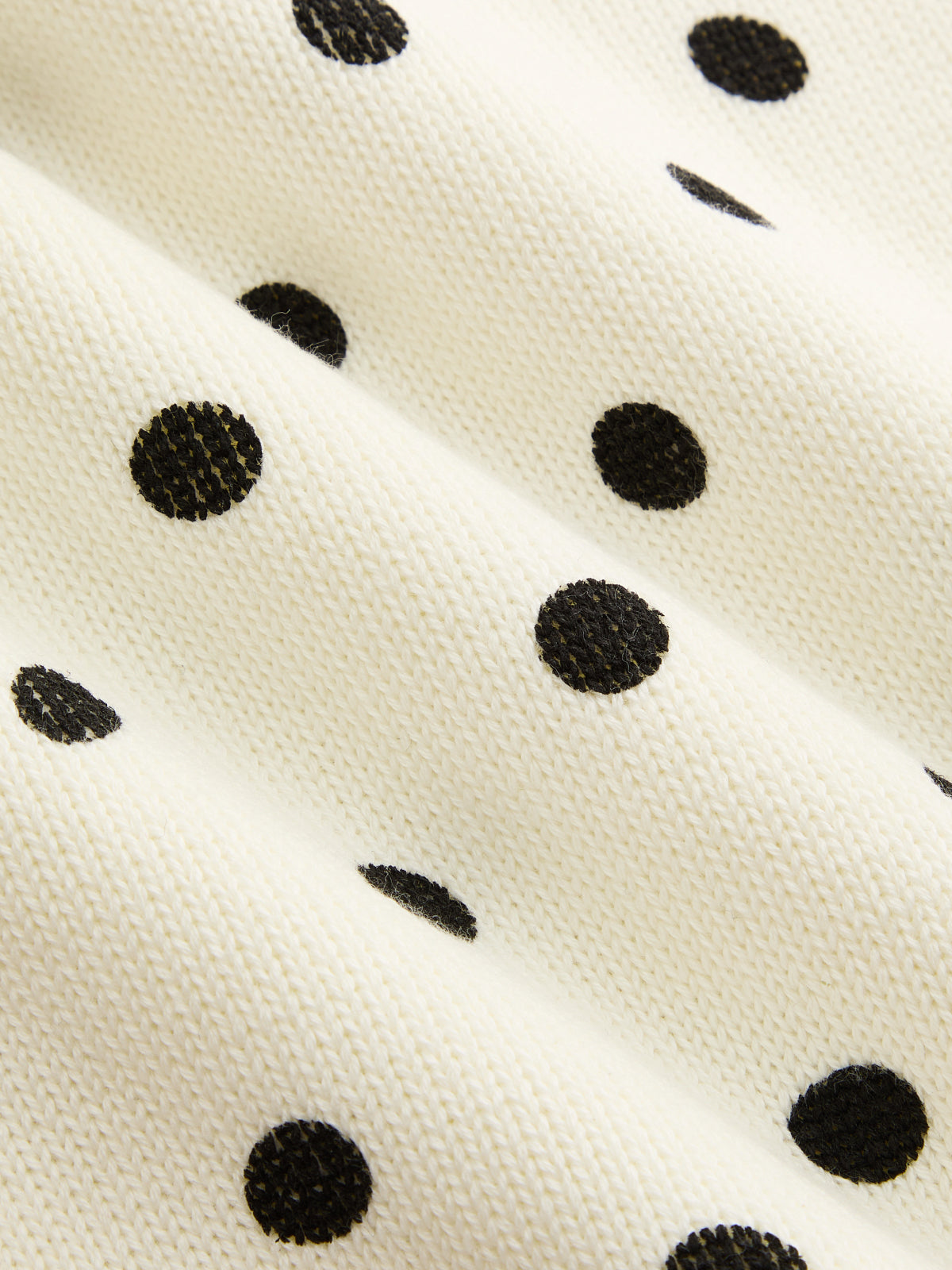 Polka Dot Wave Trim Sleeveless Knit Vest for Women