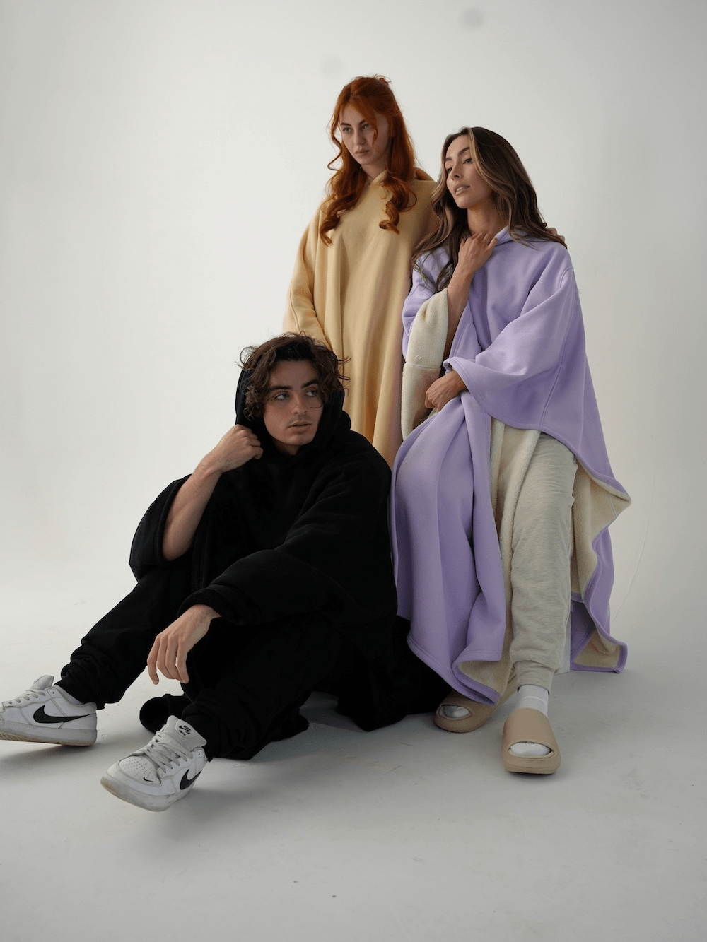 Weighted Cloak Hoodie – Sensory-Friendly Cotton Hoodie with Faux Fur Lining, Cozy Oversized Comfort