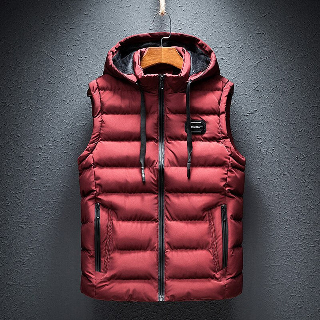 koadclo | Puffer Gilet for Men - Zip-Up with Hood