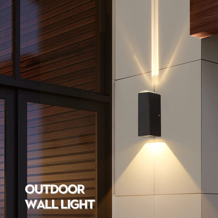 koadclo | Modern Waterproof LED Outdoor Wall Light – Rectangular Up/Down Aluminum Fixture