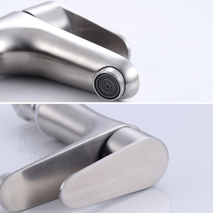 Koadclo | Modern Basin Tap - Monochrome Center Mount Low Arc Bathroom Faucet