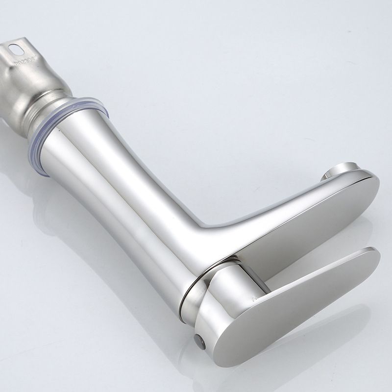 Koadclo | Modern Basin Tap - Monochrome Center Mount Low Arc Bathroom Faucet