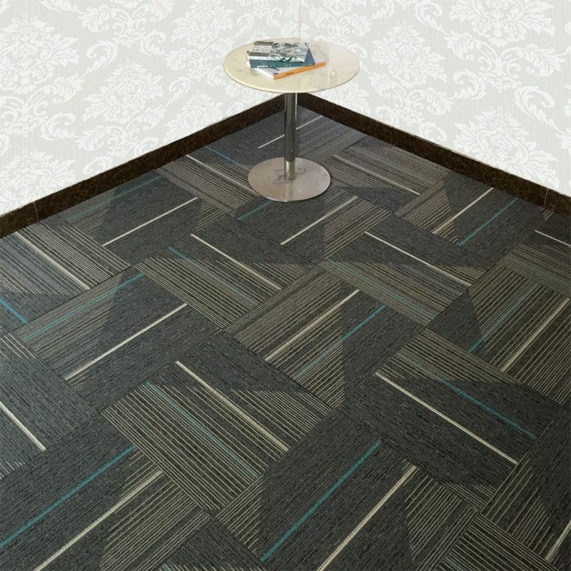 Koadclo | Dark Color Level Loop Carpet Tile – Non-Slip Self-Adhesive Indoor Office Carpet Squares