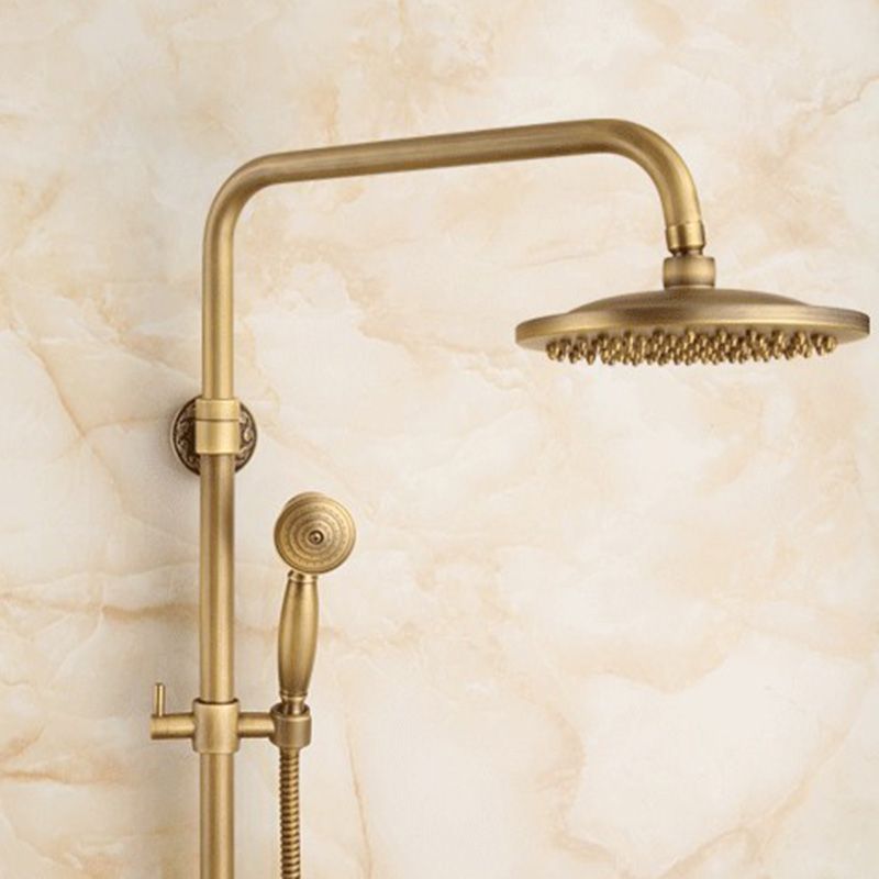 Koadclo | Traditional Handheld Shower Head with Hose - Polished Brass Wall Mounted