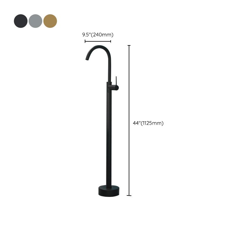 Koadclo | Modern Freestanding Bathtub Faucet - Copper Floor Mounted