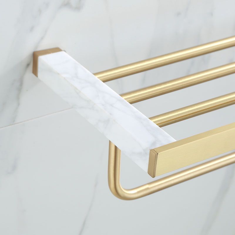 Koadclo | Polished Brass Bathroom Accessory Set - Marble Bathroom Hardware