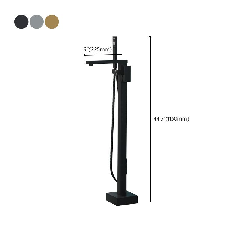 Koadclo | Modern Freestanding Bathtub Faucet - Copper Floor Mounted