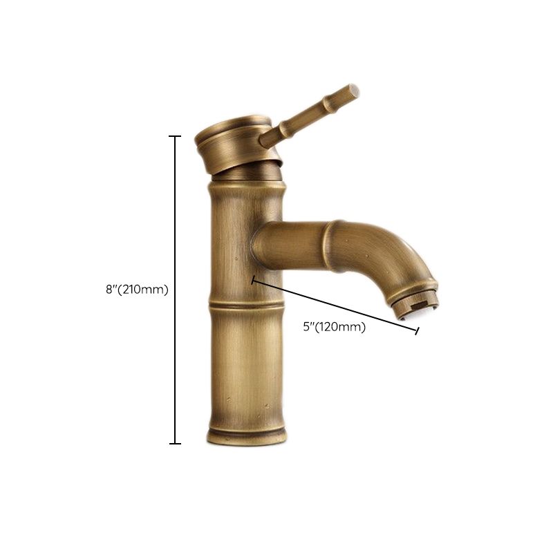 Koadclo | Farmhouse Brass Bathroom Faucet - Single Hole with Lever Handle