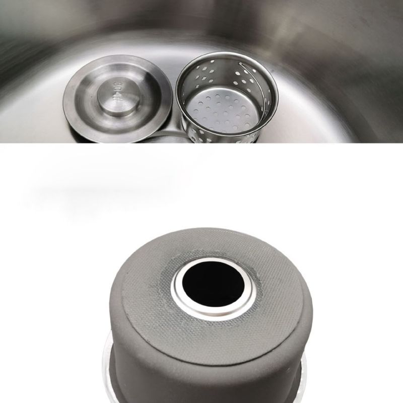Koadclo | Round Stainless Steel Sink - Built-in with Basket Strainer