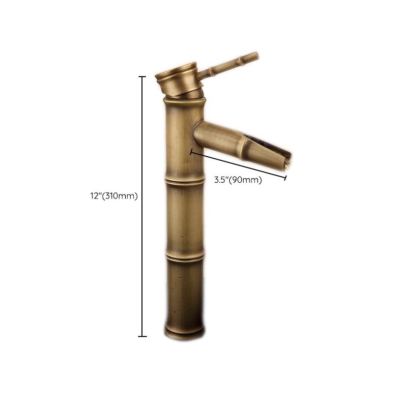 Koadclo | Farmhouse Brass Bathroom Faucet - Single Hole with Lever Handle