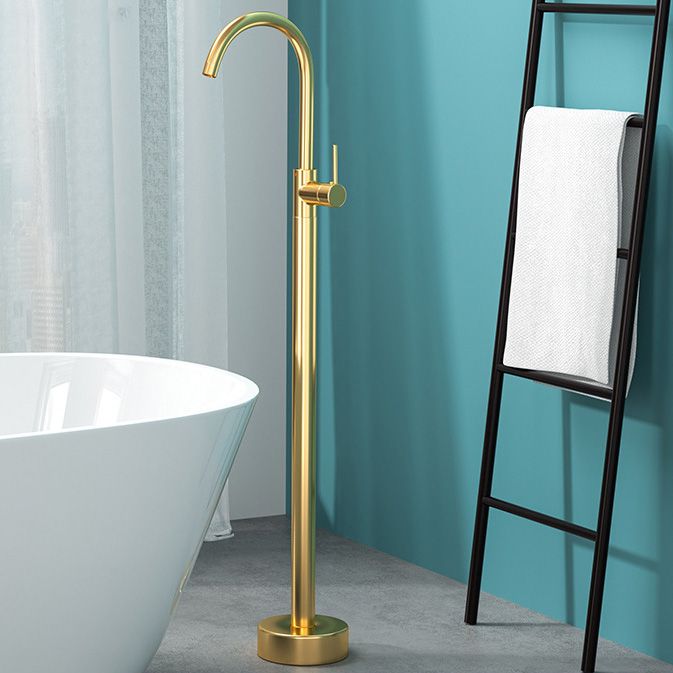 Koadclo | Modern Freestanding Bathtub Faucet - Copper Floor Mounted