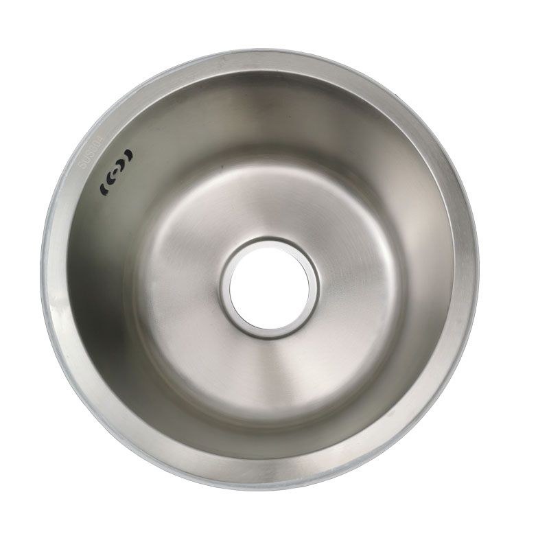 Koadclo | Round Stainless Steel Sink - Built-in with Basket Strainer