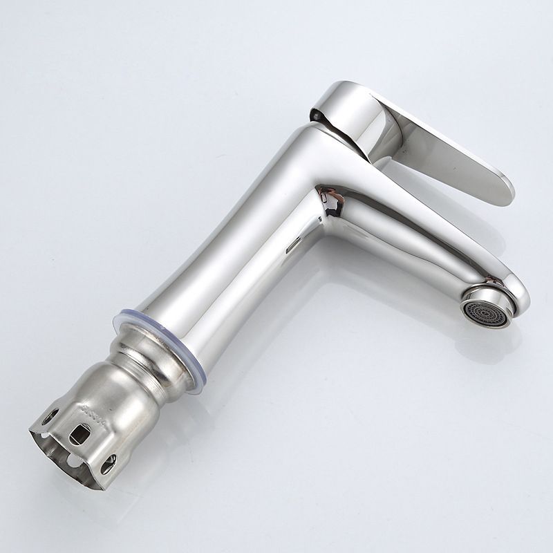 Koadclo | Modern Basin Tap - Monochrome Center Mount Low Arc Bathroom Faucet