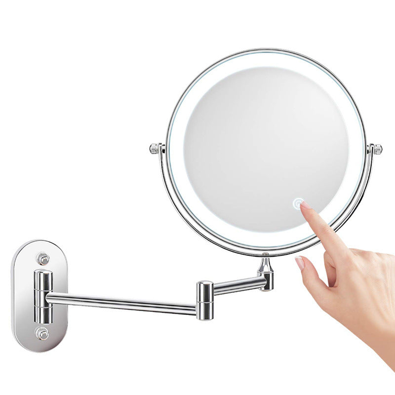 Koadclo | Rechargeable Wall-Mounted Shaving Mirror - 360° Rotation with LED Lighting