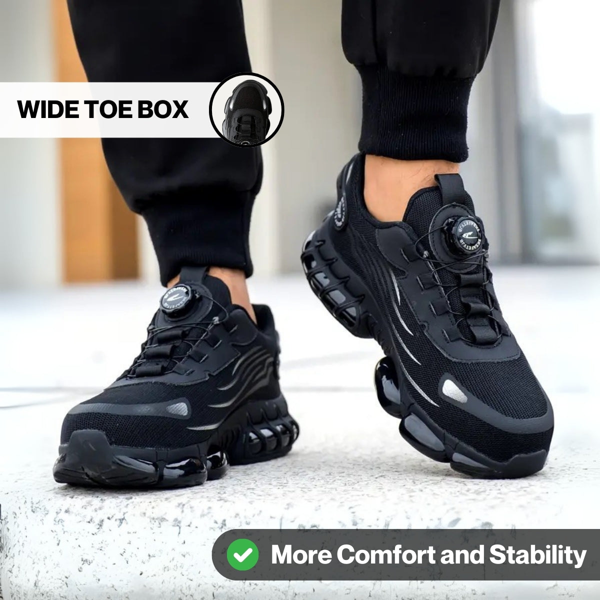 Axon - Healthy & Protective Steel Toe Sneakers Black Friday