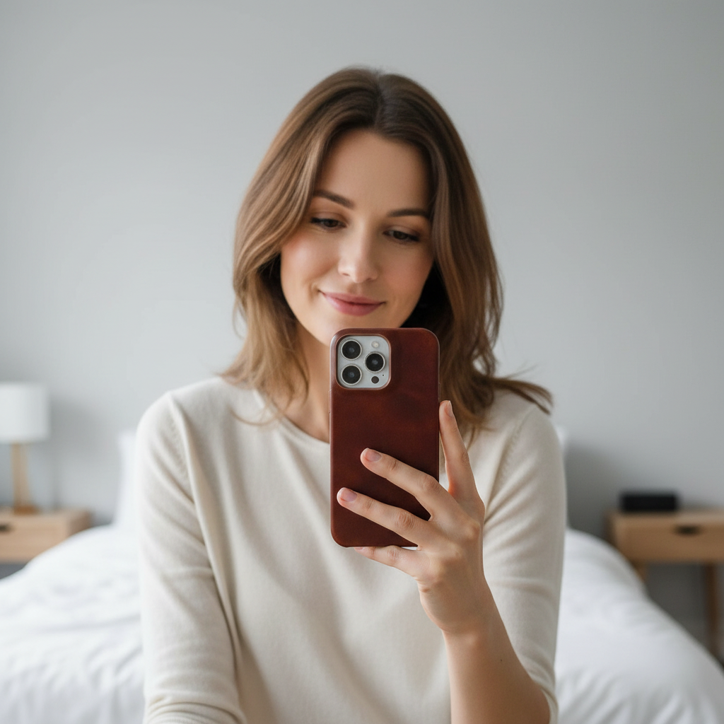 Koadclo | Oil Wax Genuine Leather Apple iPhone Case