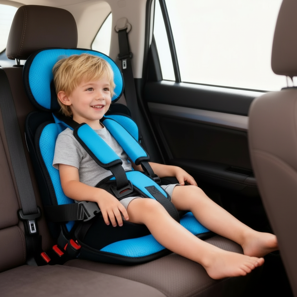 Koadclo | Portable & Foldable Child Car Booster Seat – Compact Travel Booster Cushion for Kids