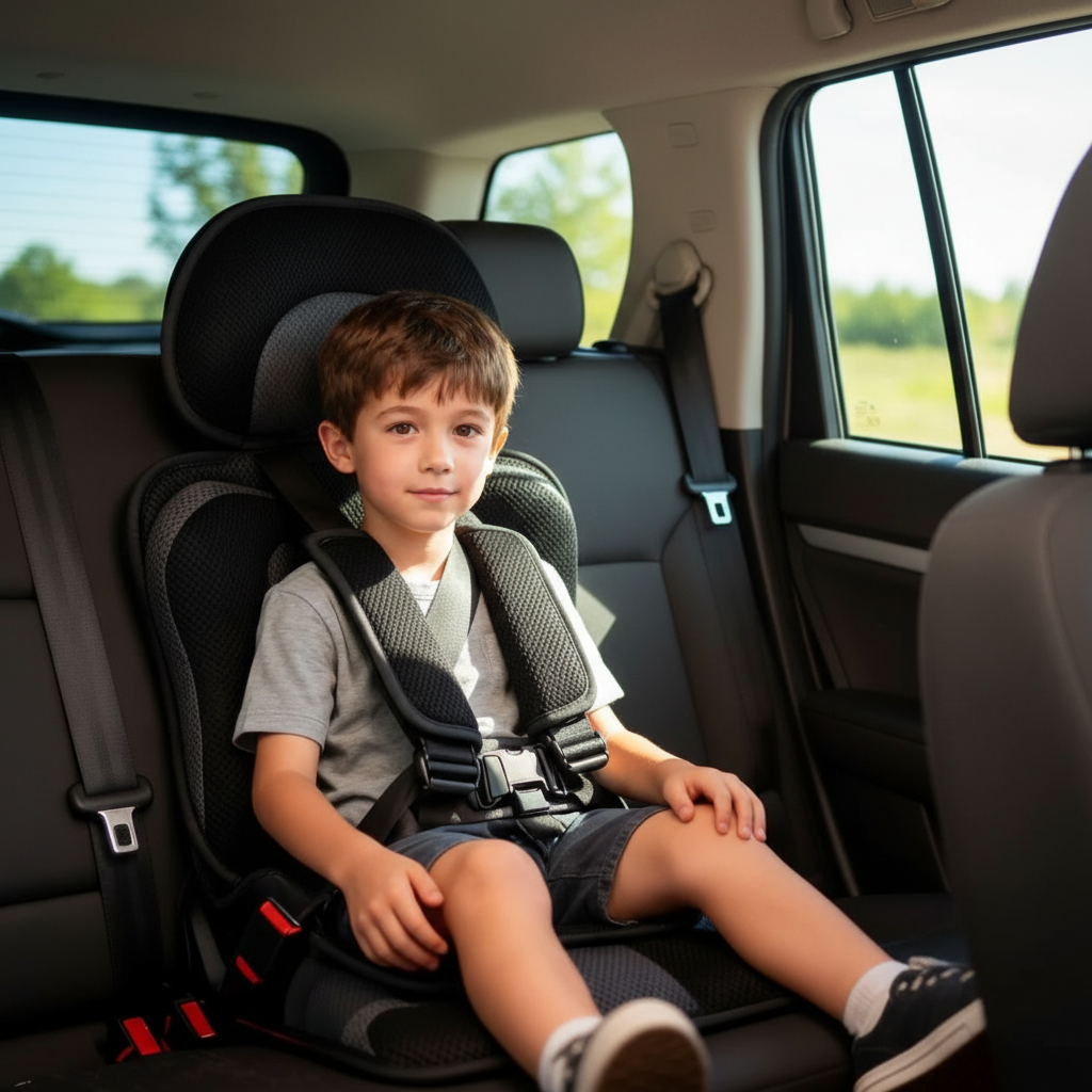 Koadclo | Portable & Foldable Child Car Booster Seat – Compact Travel Booster Cushion for Kids