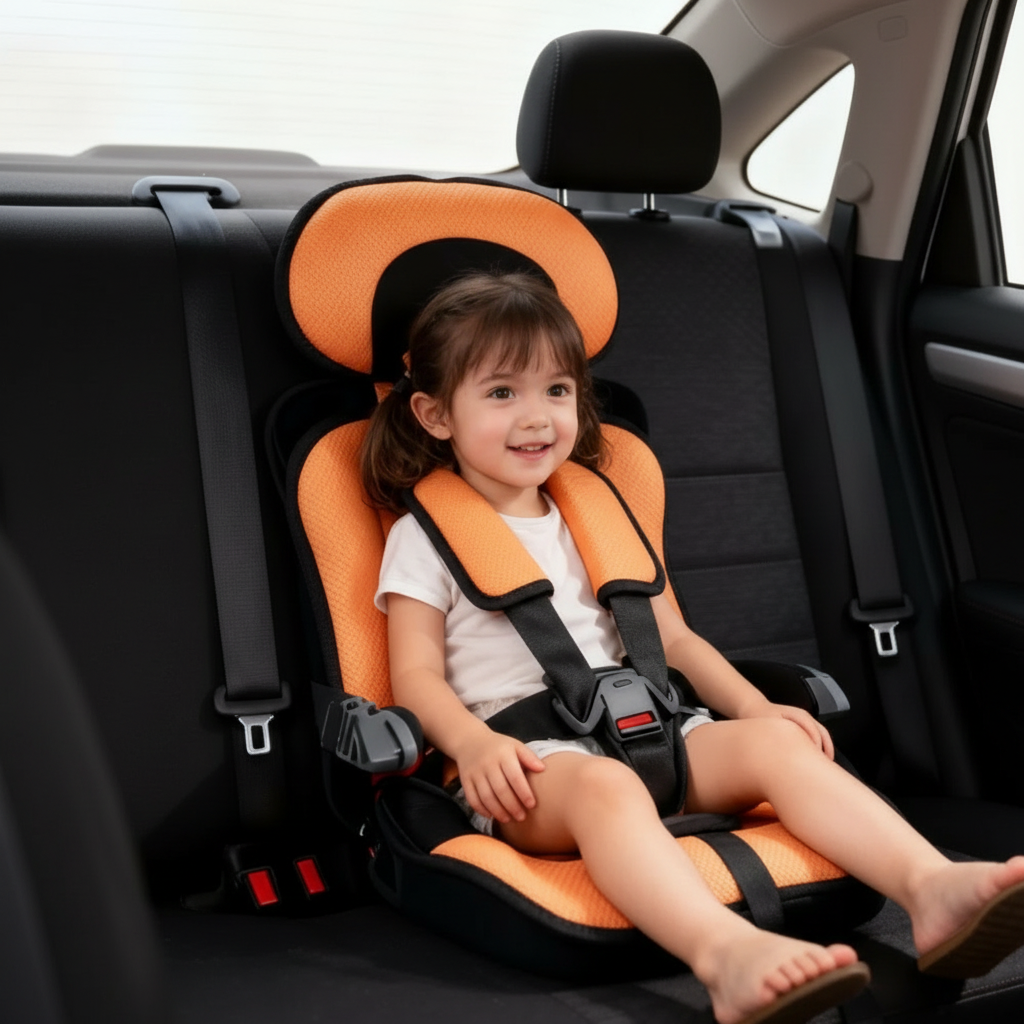 Koadclo | Portable & Foldable Child Car Booster Seat – Compact Travel Booster Cushion for Kids