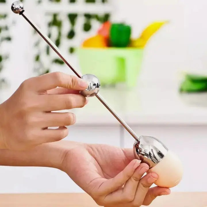 Koadclo | Stainless Steel Egg Opener - Precise Opening with Tapping Effect