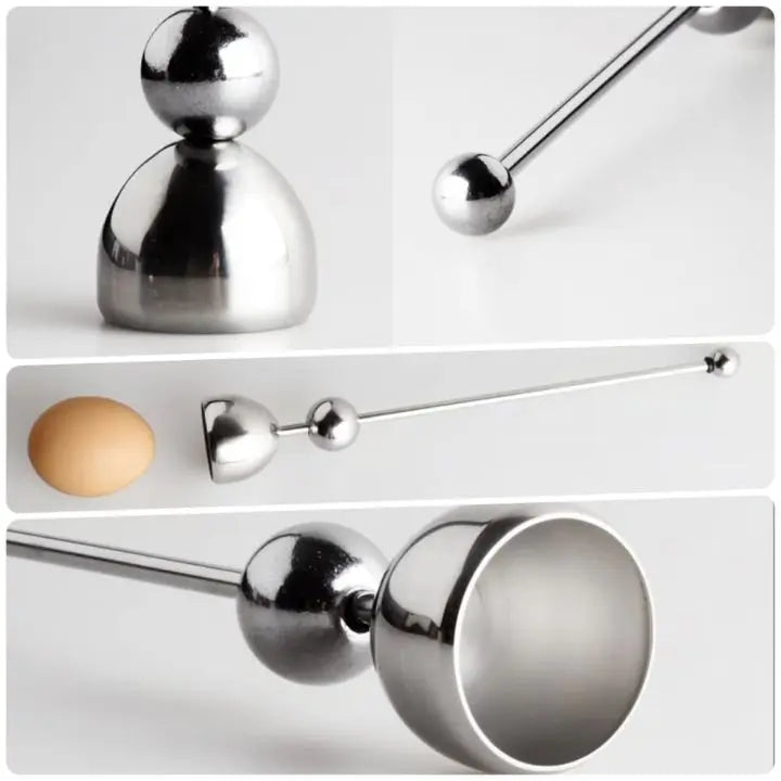 Koadclo | Stainless Steel Egg Opener - Precise Opening with Tapping Effect