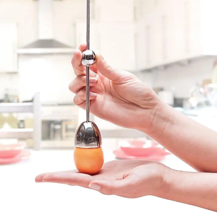 Koadclo | Stainless Steel Egg Opener - Precise Opening with Tapping Effect
