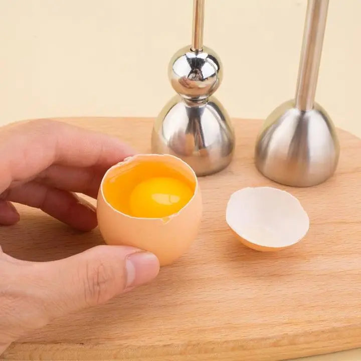 Koadclo | Stainless Steel Egg Opener - Precise Opening with Tapping Effect