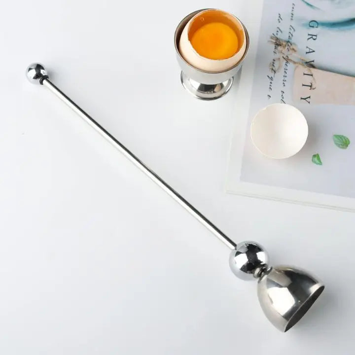 Koadclo | Stainless Steel Egg Opener - Precise Opening with Tapping Effect