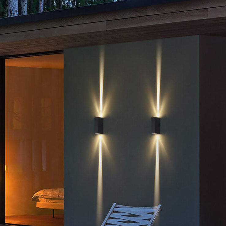 koadclo | Modern Waterproof LED Outdoor Wall Light – Rectangular Up/Down Aluminum Fixture
