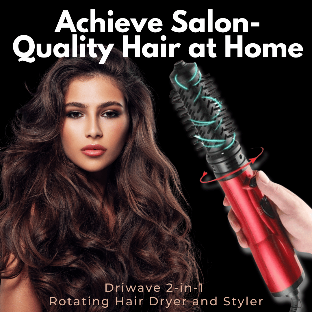 koadclo | 3-in-1 Rotating Hair Dryer and Styler – Adjustable Temperature for Effortless Curls and Waves