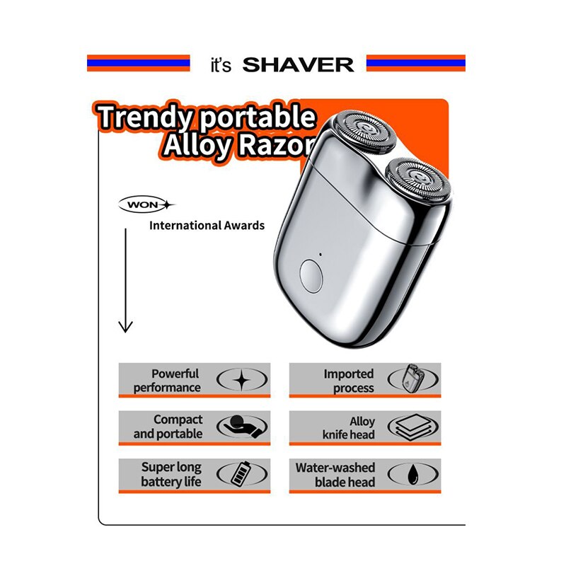 koadclo | Mini Magnetic Men's Electric Shaver – Portable Rechargeable Trimmer