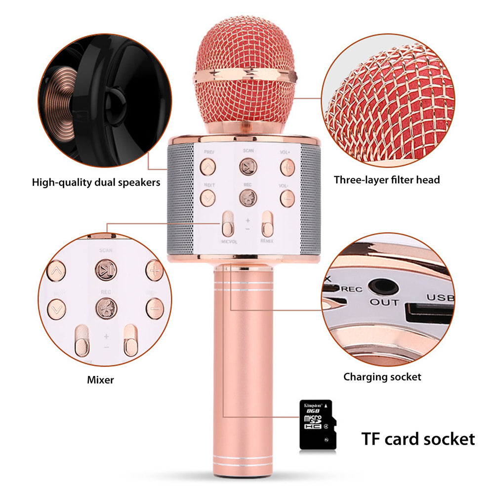 Koadclo | Rechargeable Wireless Bluetooth Karaoke Microphone