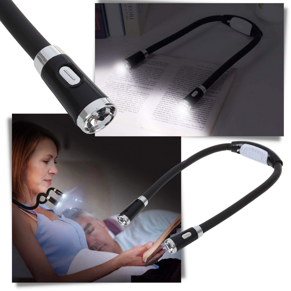 Koadclo | LED Neck Reading Lamp – Hands-Free Book Light for Bed & Travel