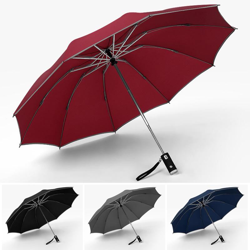 Koadclo | Automatic Foldable Umbrella – Compact Travel Umbrella with Reflective Edge